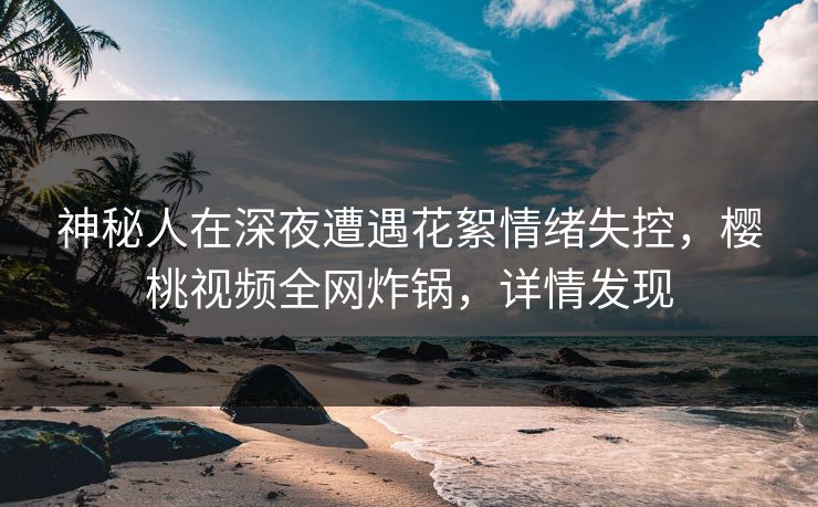 神秘人在深夜遭遇花絮情绪失控，樱桃视频全网炸锅，详情发现