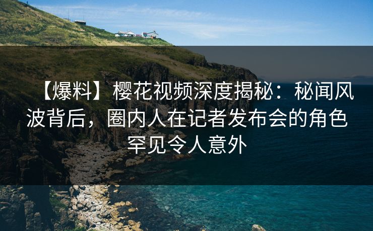 【爆料】樱花视频深度揭秘：秘闻风波背后，圈内人在记者发布会的角色罕见令人意外